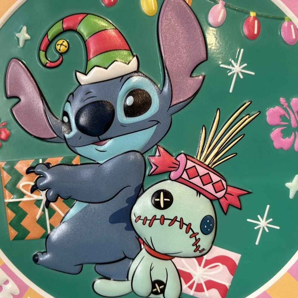 NEW! 2025 Disney LILO & STITCH Round Bottle‎ Cap Metal Hanging Sign!  12
